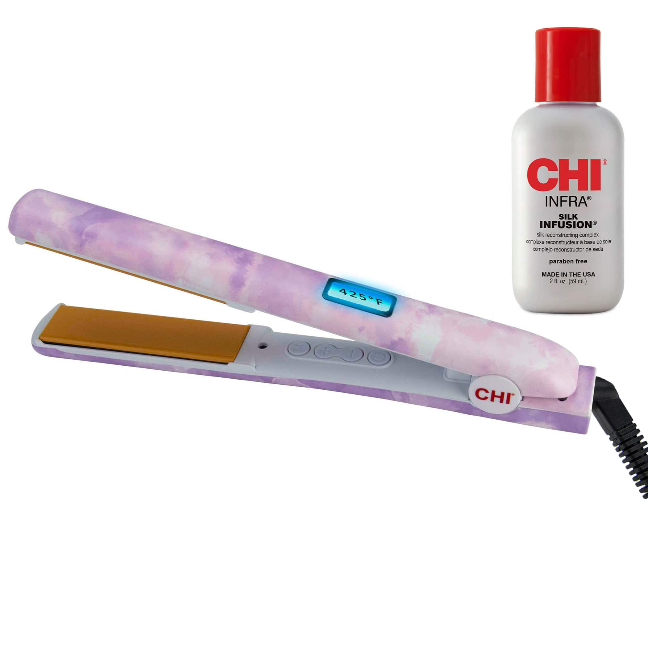 CHI 1” Purple outlet Metallic Straightner