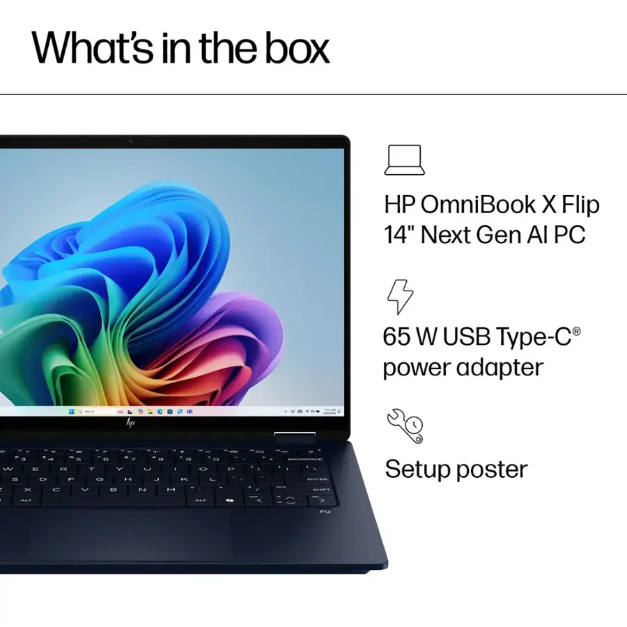 What's in the box: HP OmniBook X Flip 14
