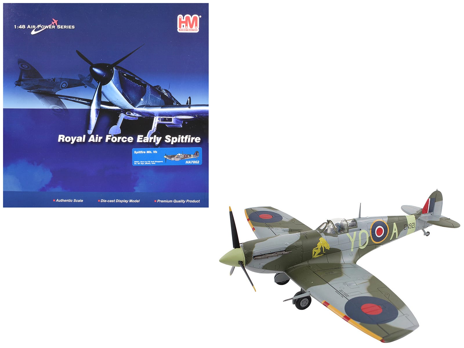 Supermarine Spitfire Mk Vb Fighter Aircraft Royal Canadian Air Force 1/48 Diecast Model by Hobby Master price history on PriceWatchPro