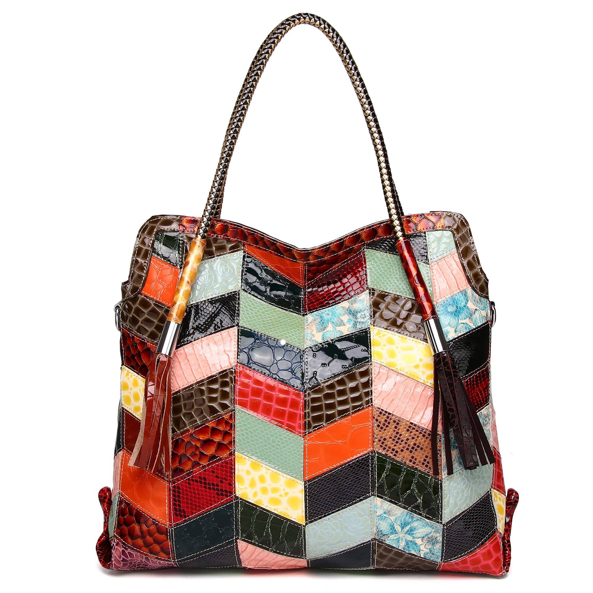 Vulpecula Spade Women's Big Boston Bag Genuine Leather RANDOM Colorful ...