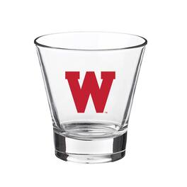 Indigo Falls - Wisconsin Badgers 12oz. Slant Vault Rock Glass - Multicolor