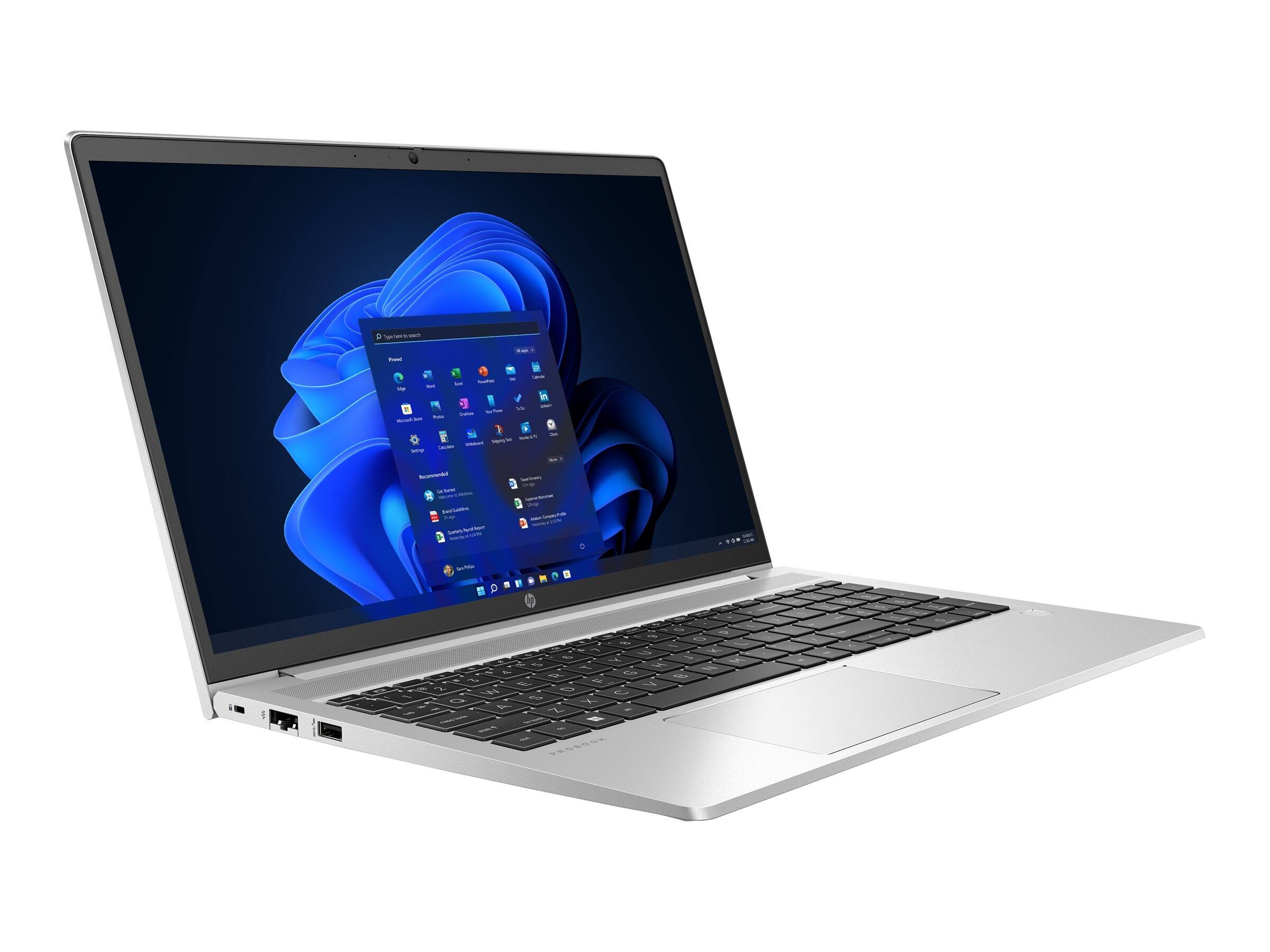 Alt View 2. HP - ProBook 455 G9 15.6" FHD IPS AMD Ryzen 5 5625U 2.3 GHz up to 4.3 GHz 8GB DDR4 256GB SSD Windows 11 Pro Laptop - Silver.
