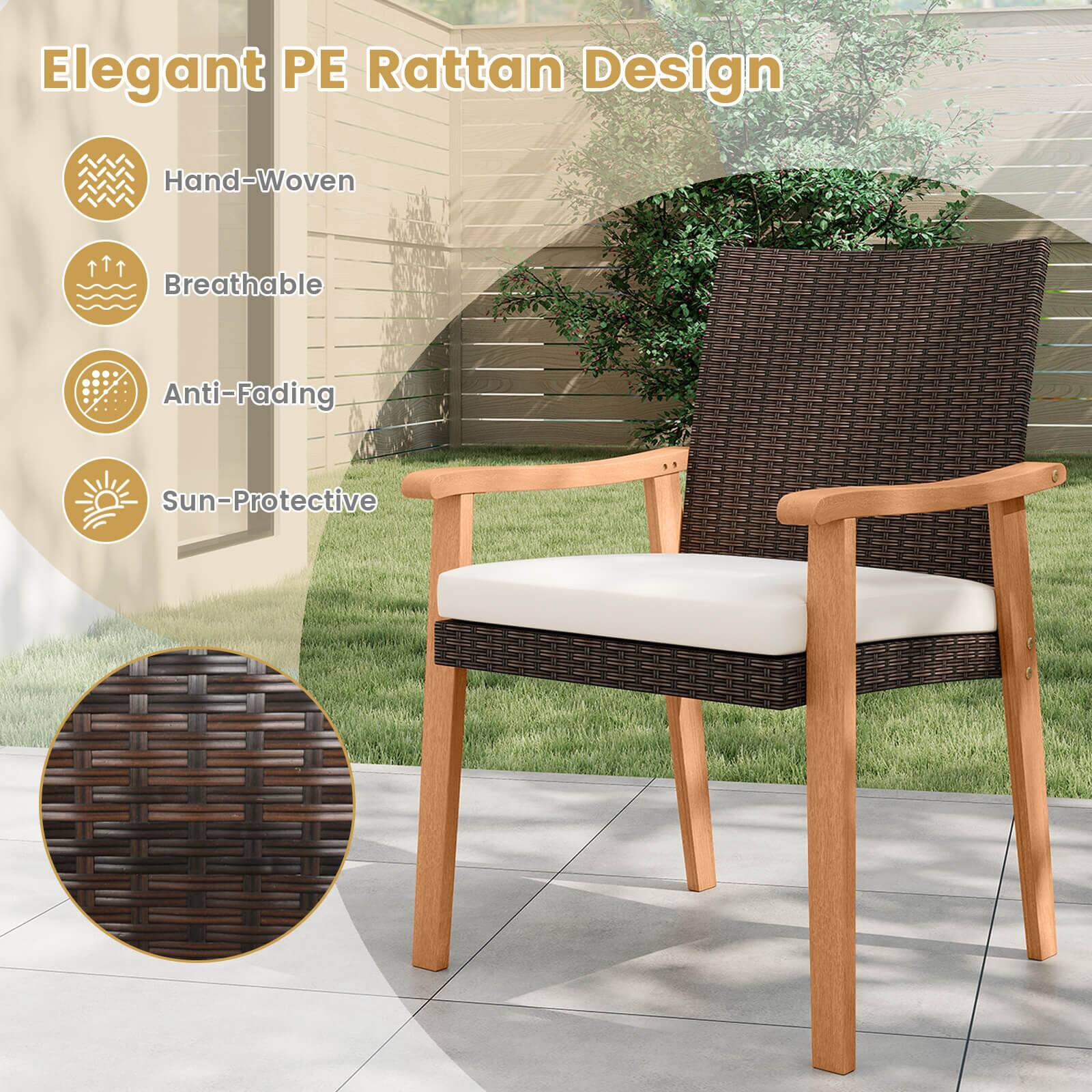 Elegant PE Rattan Design

- Hand-Woven
- Breathable
- Anti-Fading
- Sun-Protective