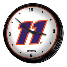 The Fan-Brand - Denny Hamlin 18.5" Retro Lighted Wall Clock - Multicolor