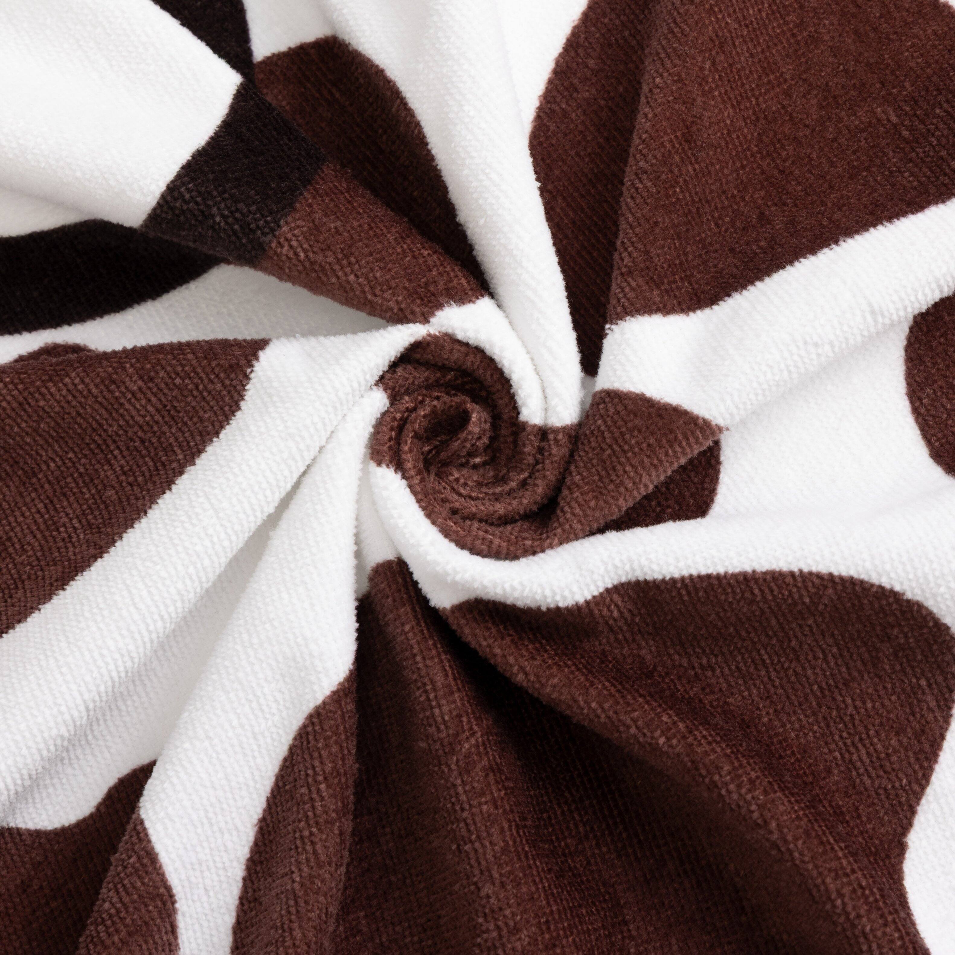 Left. Von Dutch - Von Dutch Iconic Y2K 100% Cotton 30"x60" Beach Towel | Brown Cow - Brown Cow.