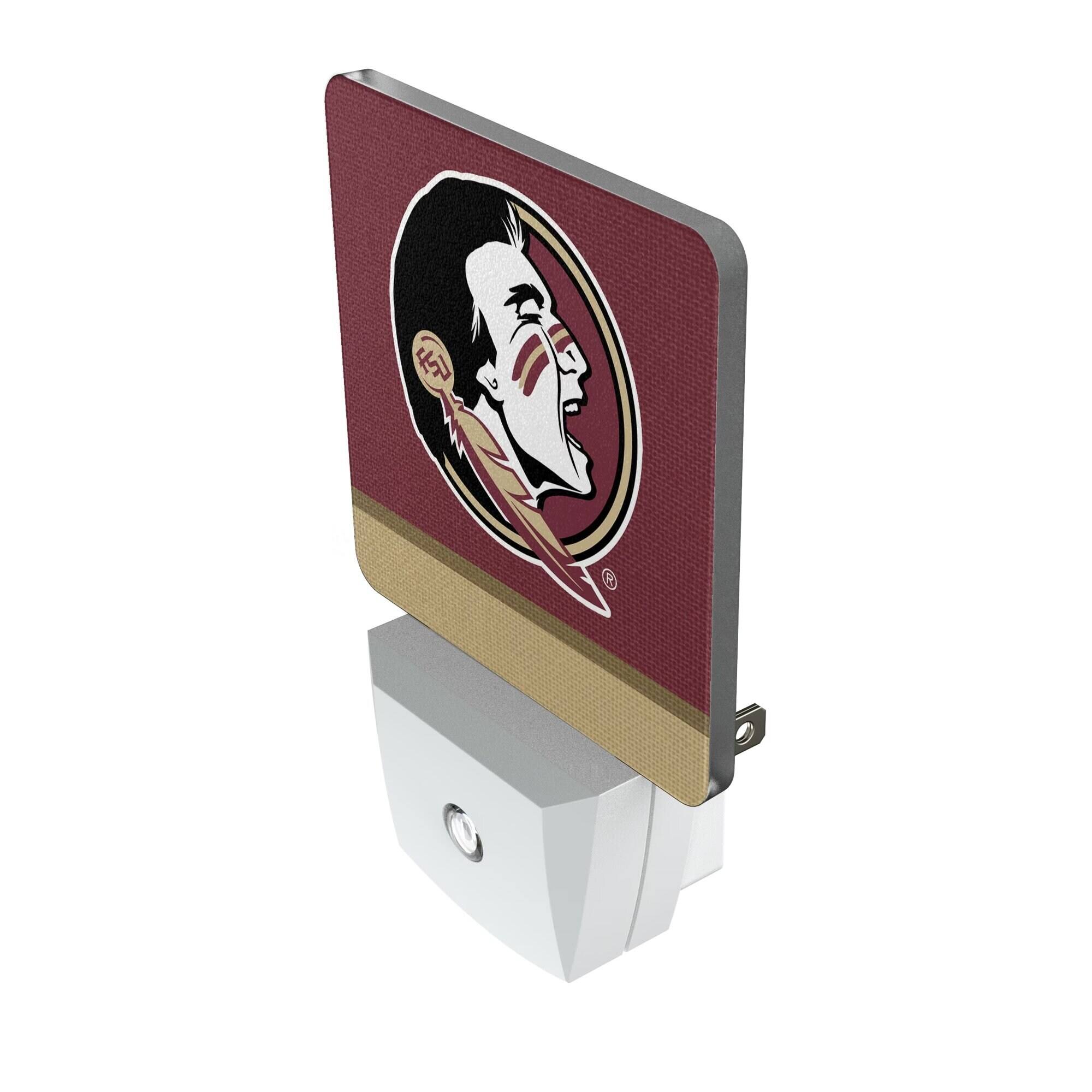 Alt View 1. Keyscaper - Florida State Seminoles Primary Logo Stripe Design Nightlight 2-Pack - Multicolor.