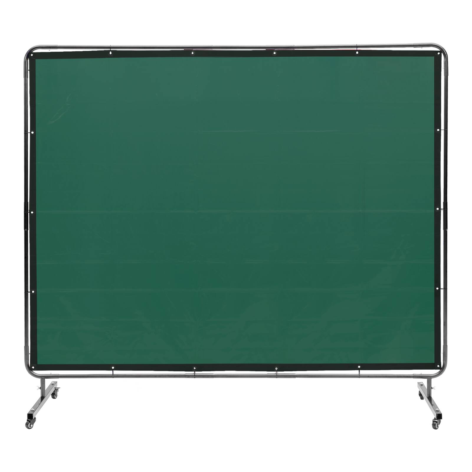 Alt View 5. VEVOR - Welding Screen with Frame, 6' x 8' Welding Curtain Screen, Flame-Resistant Vinyl Welding Protection Screen - Green.