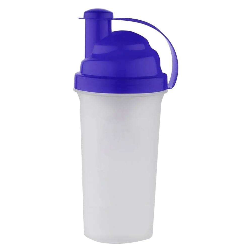 Front. Amber Sporting Goods - Shaker Bottle with Cyclone Cap, BPA-Free Leak-Proof Protein Mixer for Gym & Sports, Blue - Blue.