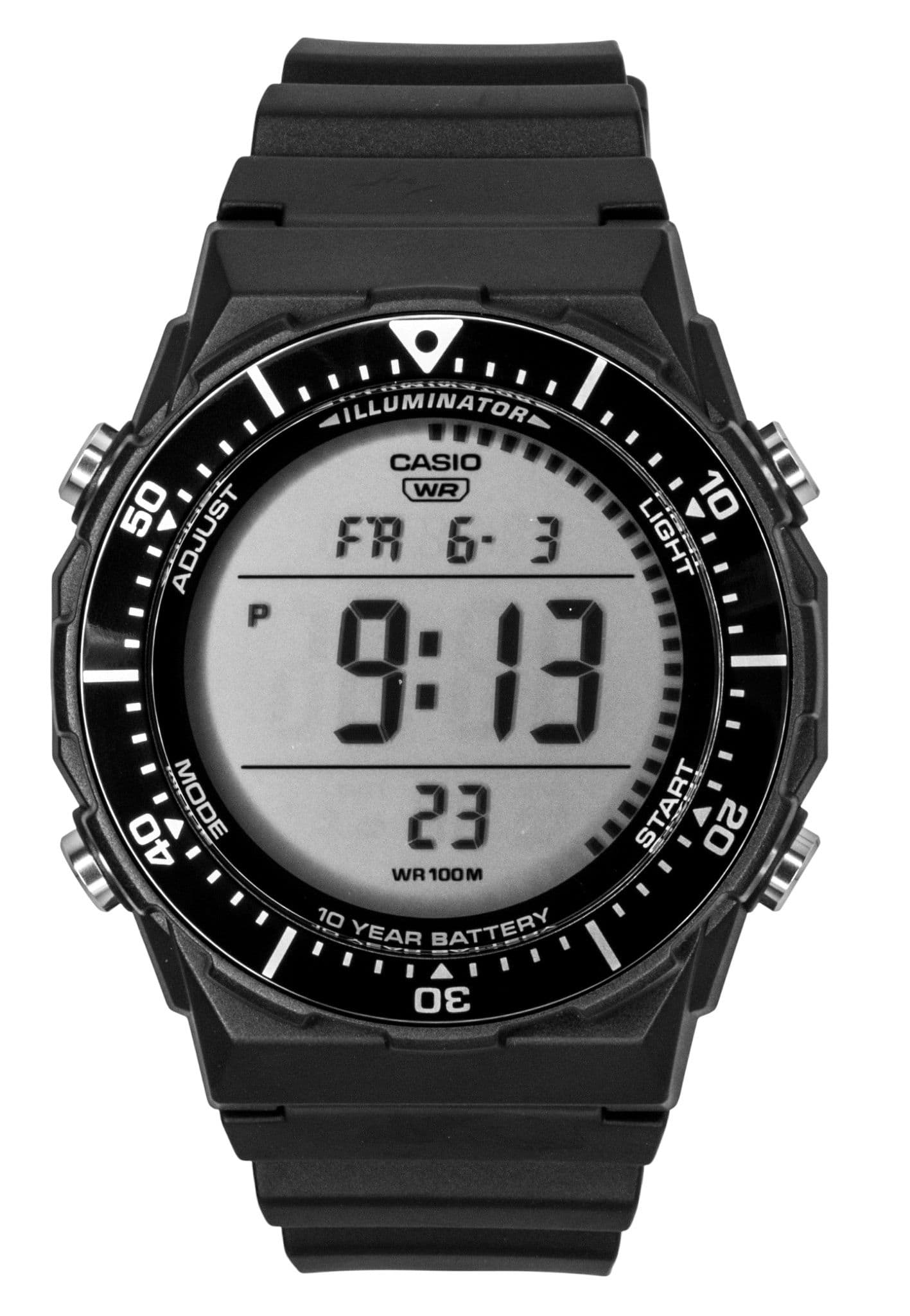 Casio - Multifunctional Digital Resin Strap Quartz AE-1700H-1AV 100M Men's Watch - Black