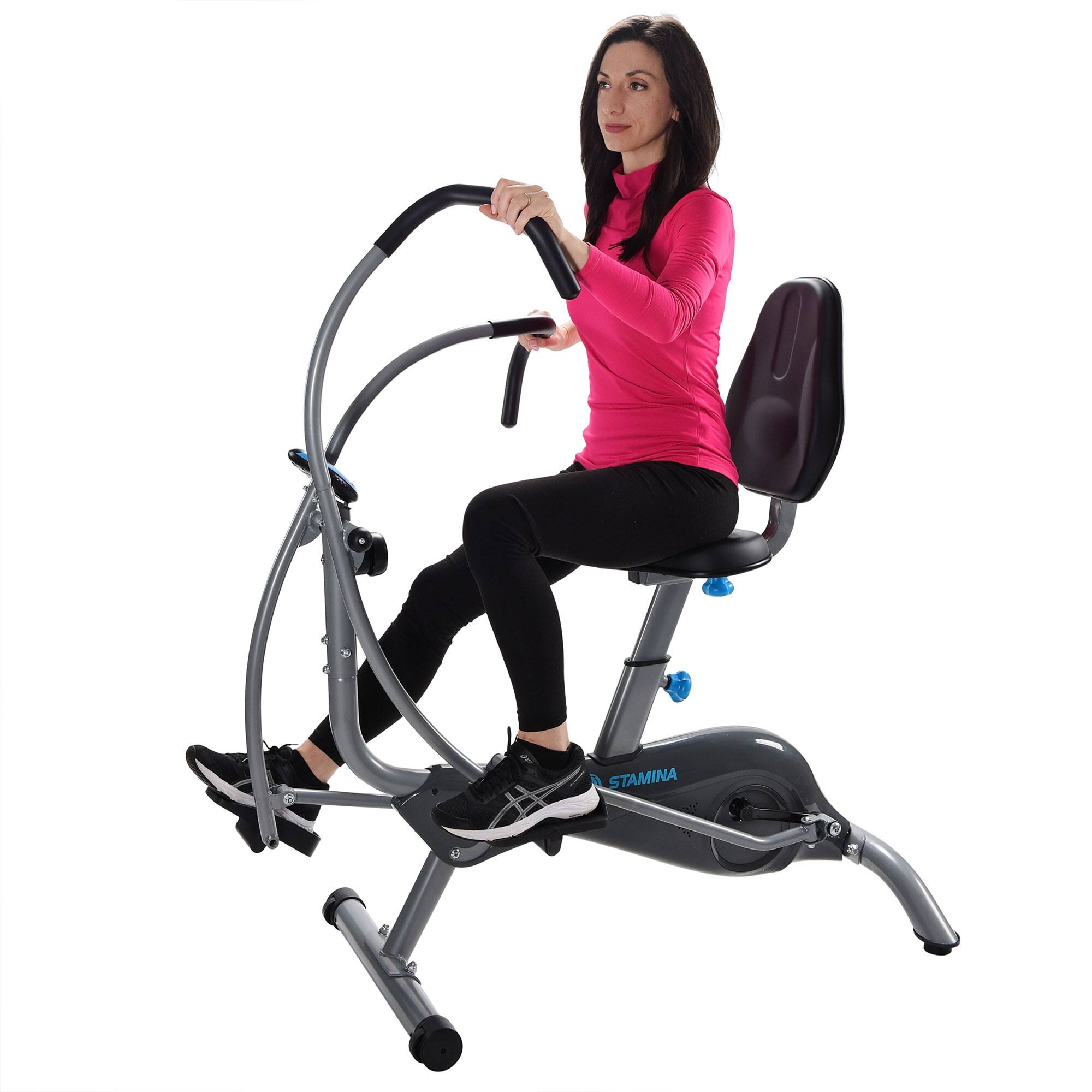 Alt View 1. Stamina Products - Stamina Easy Step Smart Recumbent Stepper Exercise Machine with Arm Exerciser - Grey.
