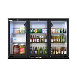 Koolmore - 53 in. Three-Door Back Bar Refrigerator - 11 Cu Ft. BC-3DSW-BK - Black