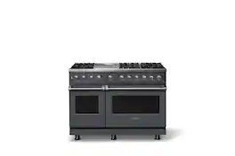 Viking - Pro 5 Series 7.3 Cu. Ft. Freestanding Sealed 6B LP Dual Fuel Convection Range/Griddle - Cast Black - Cast Black