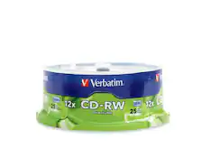 Verbatim 12x CD-RW Rewritable 25 Pack
