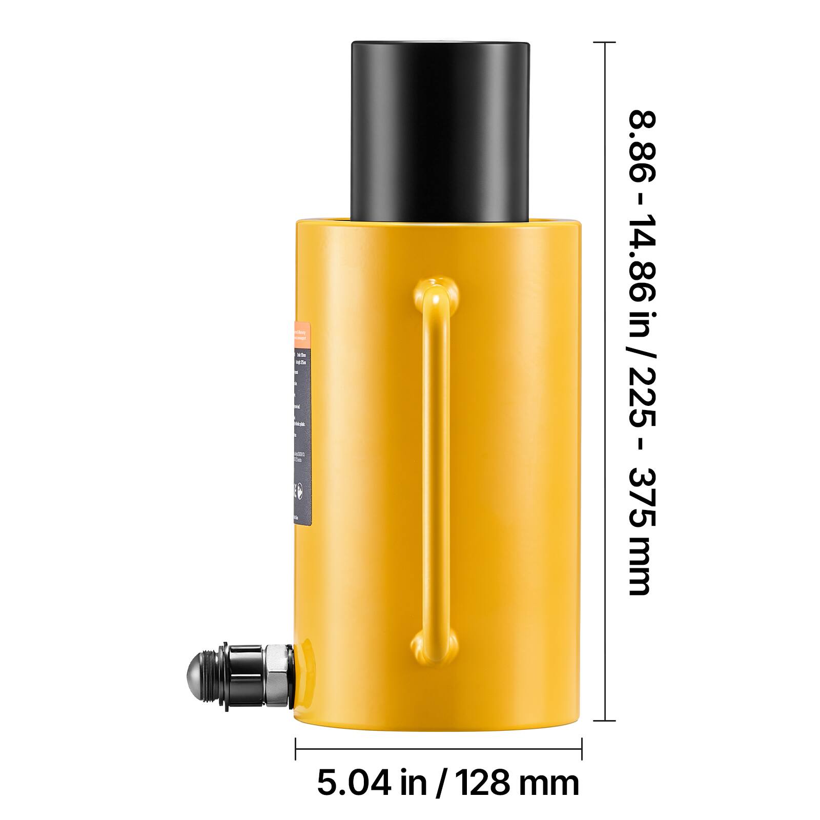 8.86 - 14.86 in / 225 - 375 mm  
5.04 in / 128 mm