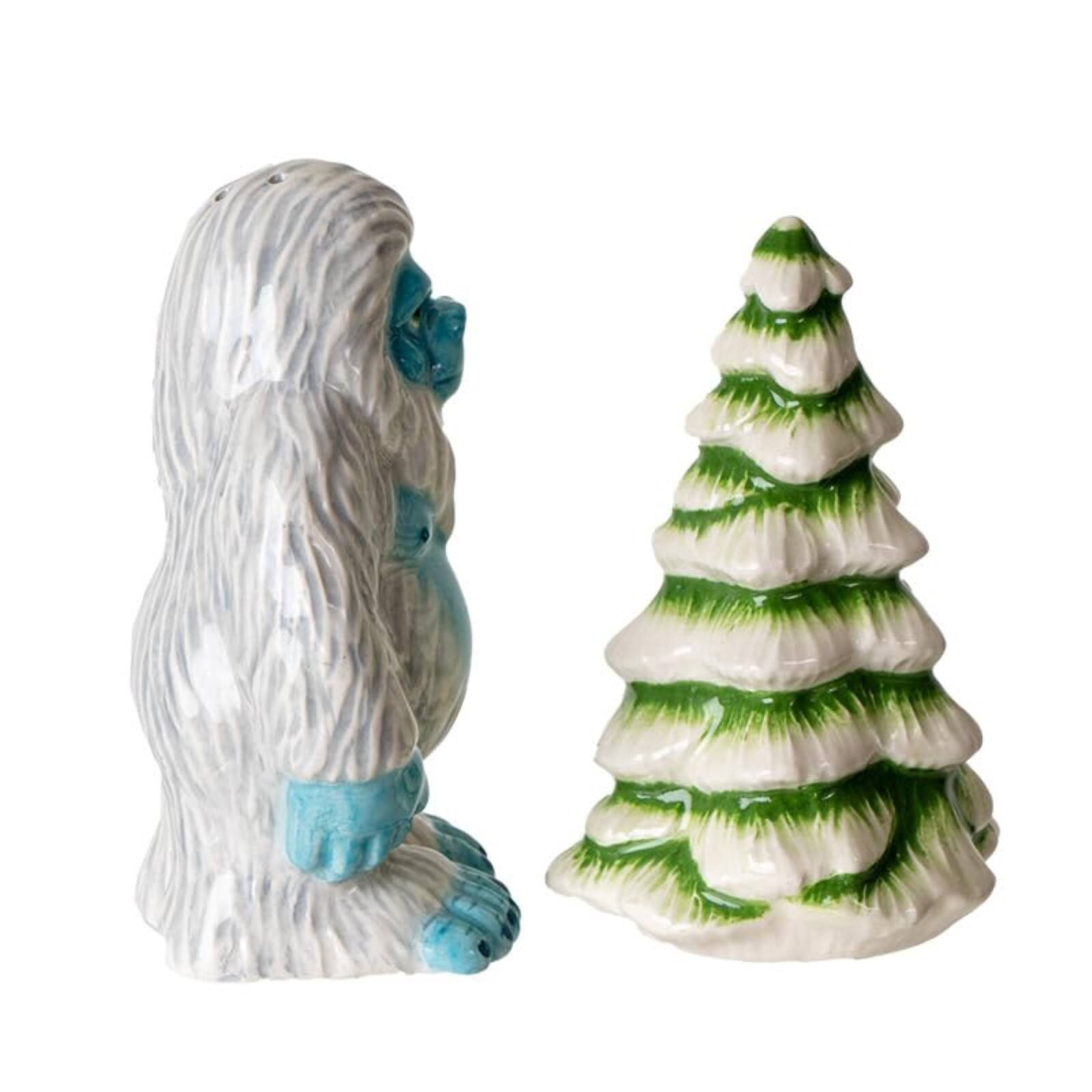Alt View 1. Pacific Trading - Pacific Trading Yeti With White Pine Tree Ceramic Magnetic Salt and Pepper Shaker Set - Multicolor.