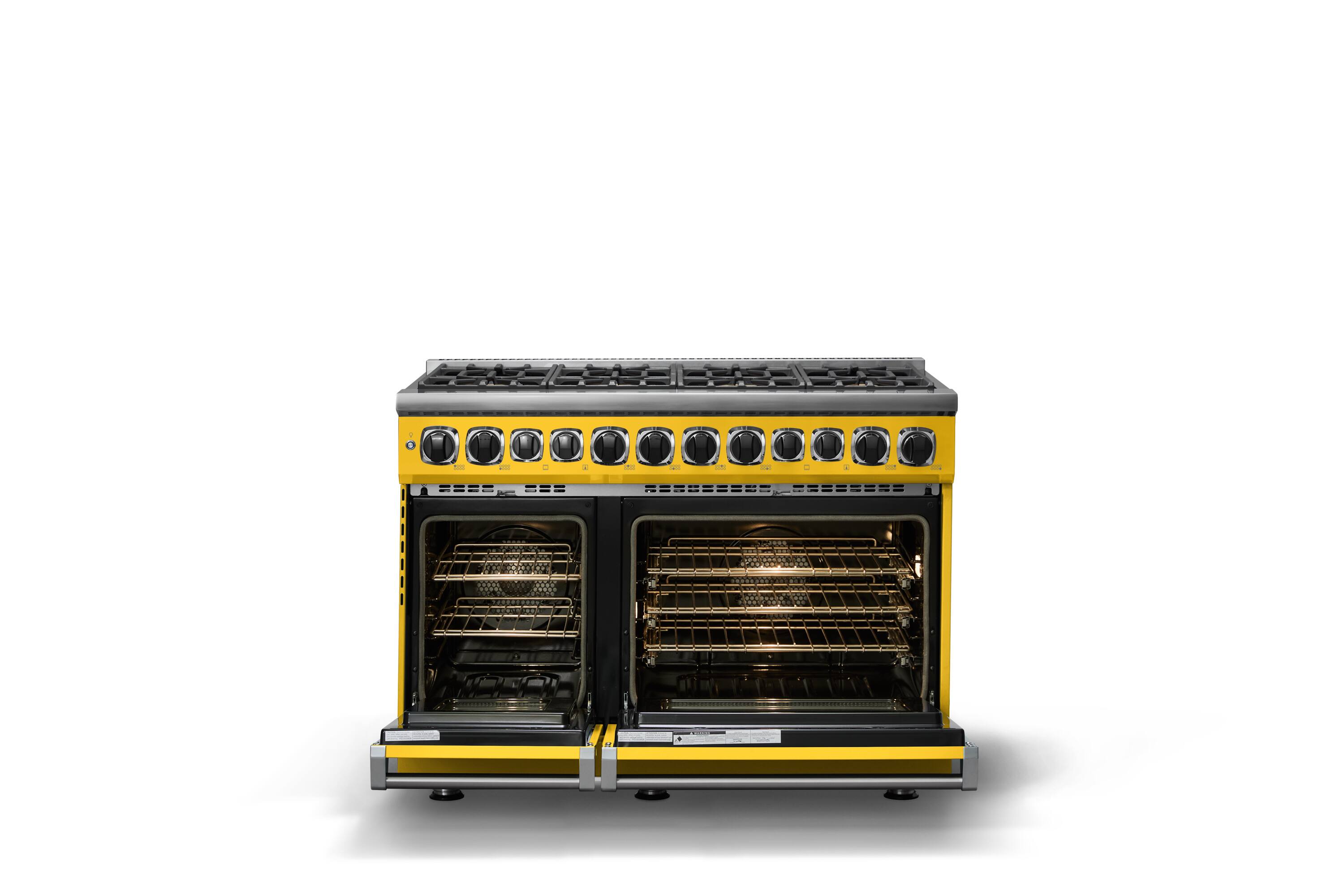Alt View 2. Viking - 48 in. Wide 8 Burner Dual Fuel Sealed Burner Range-LP - Daffodil.