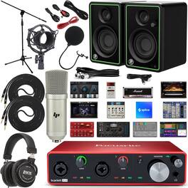 Focusrite - Scarlett 4i4 4th‑Gen USB‑C Interface Bundle – Studio Monitors, Headphones & Software Kit
