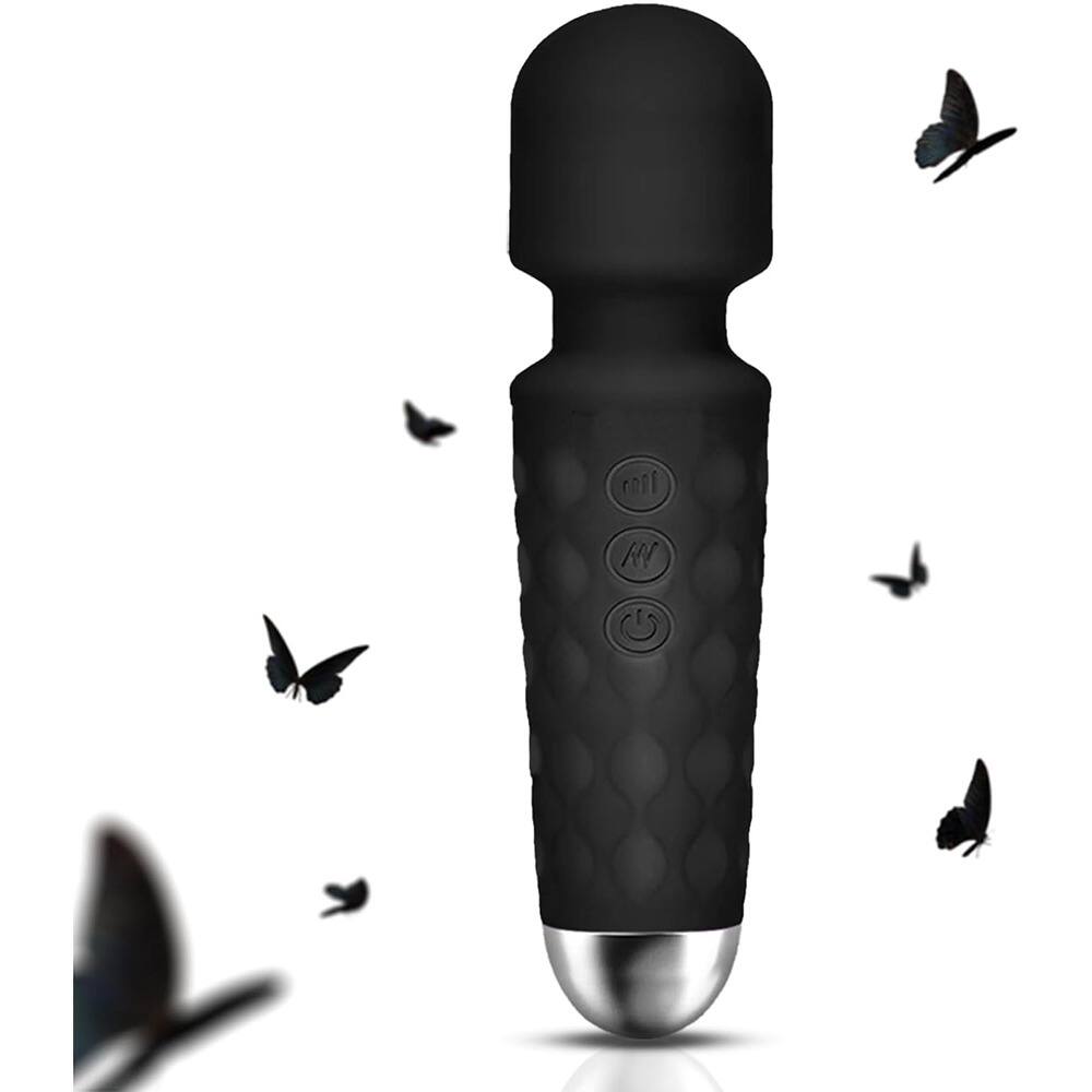 Front. Schertz - Mini Electric Handheld Massager, Portable Waterproof Deep Muscle Tool, Black.