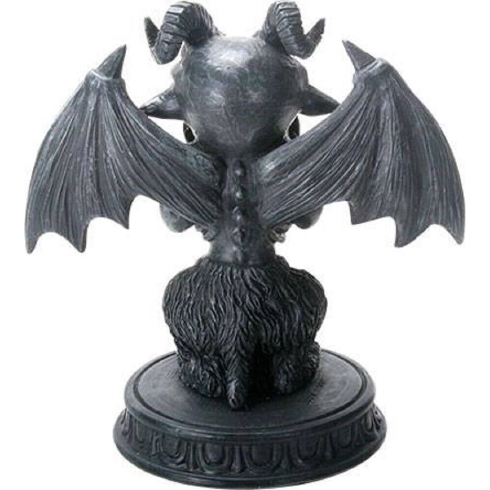 Angle. Pacific Trading - Screaming Gargoyle on Pedestal Figurine Horned Winged Gothic Decoration 5 inch - Grey.