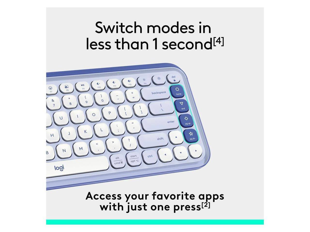 Switch modes in less than 1 second[4]  
Access your favorite apps with just one press[2]