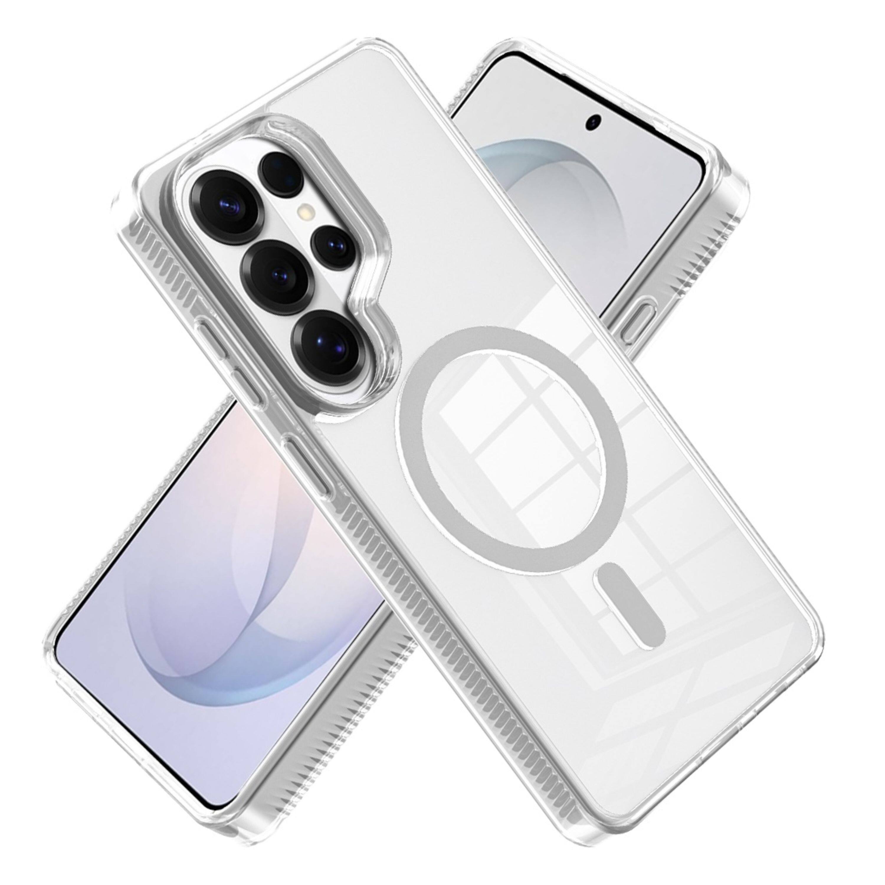 Front. Kitcheniva - Hybrid Grip Sides Magnetic Circle Phone Case With Tempered Glass For Samsung Galaxy S26 Ultra Clear - Clear.
