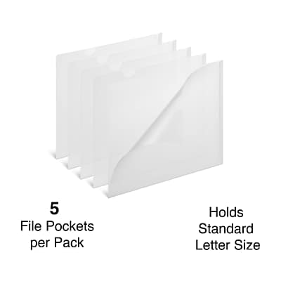 5 File Pockets per Pack  
Holds Standard Letter Size
