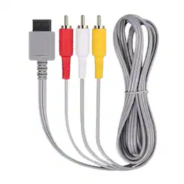 Stock Preferred - 6FT AV Composite RCA Cable - Black cable with red, white, and yellow RCA