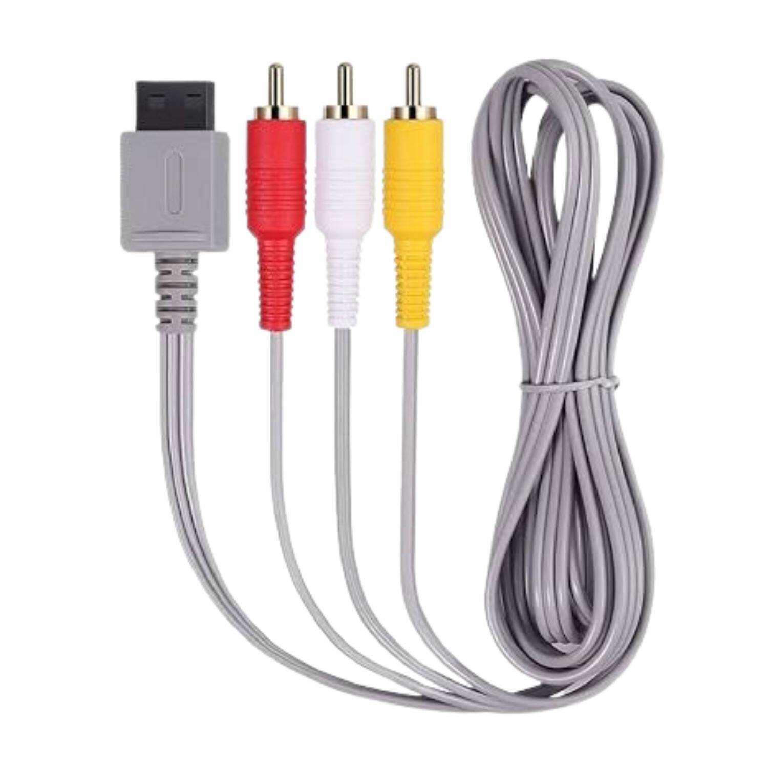 Front. Stock Preferred - 6FT AV Composite RCA Cable - Black cable with red, white, and yellow RCA.