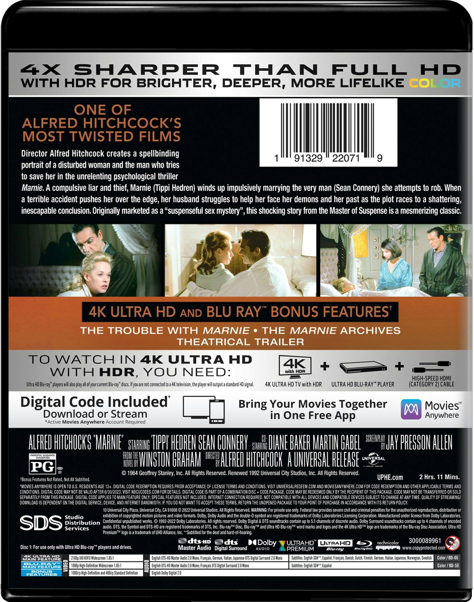 Back. Marnie   - 4K Blu-Ray.