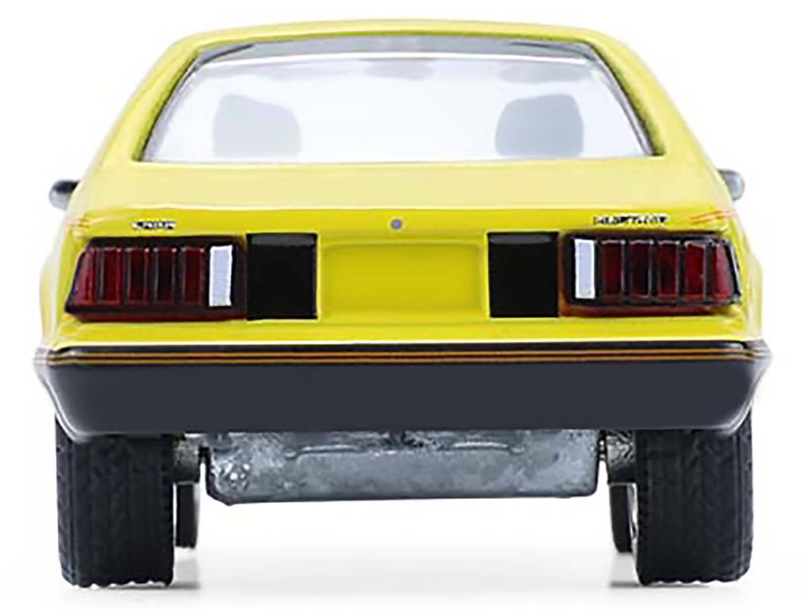 Alt View 6. Greenlight - 1979 Ford Mustang Cobra Fastback Bright Yellow w/Cobra Good Graphics "GreenLight Muscle" 1/64 Model Cars by Greenlight.