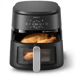 Philips - 2000 Series Air fryer with Window, 6.5 Qt (6.2L) Capacity - Black