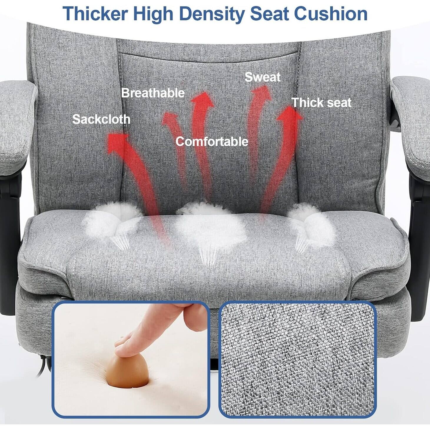 Thicker High Density Seat Cushion

- Breathable
- Sackcloth
- Comfortable
- Sweat
- Thick seat
