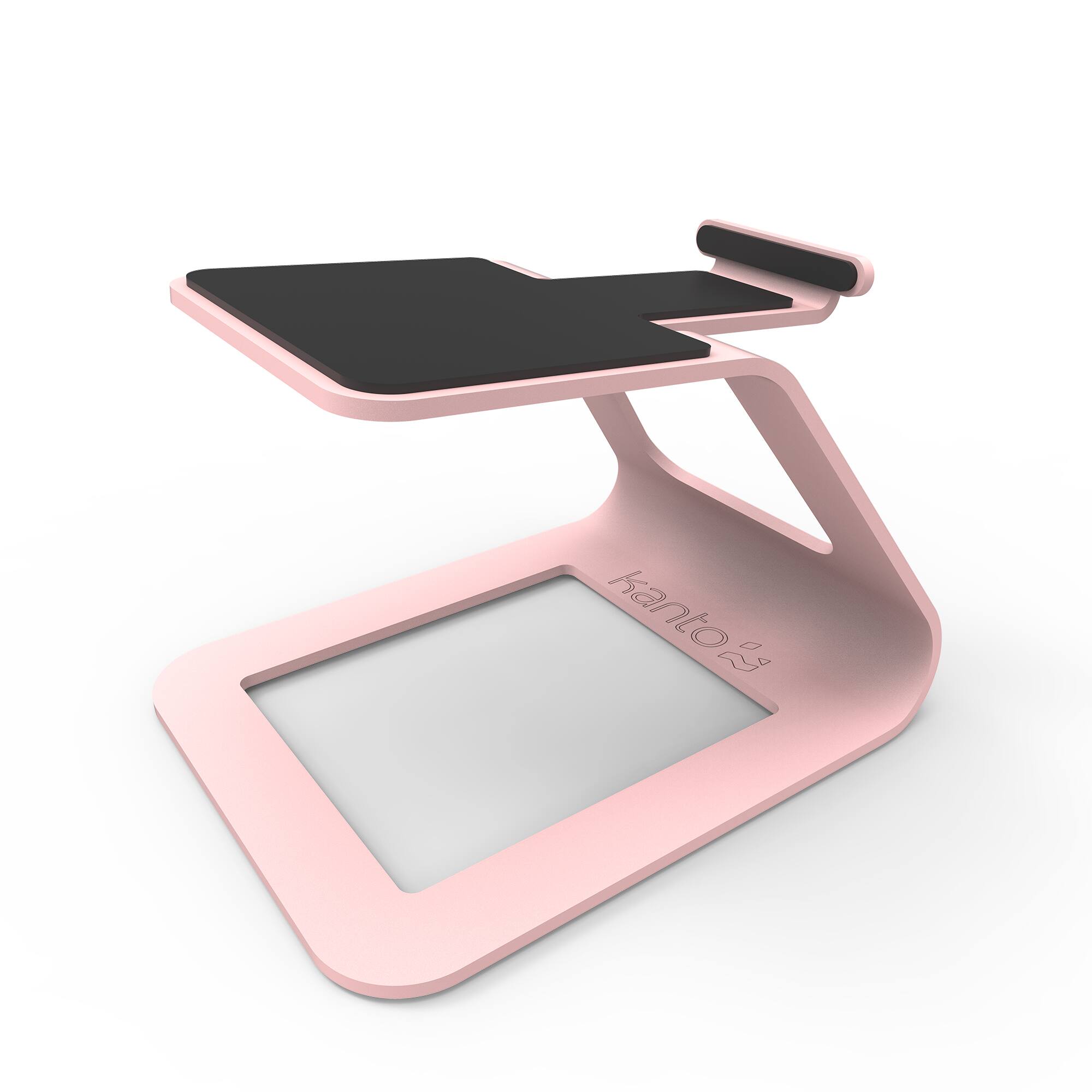 Alt View 1. Kanto - Elevated Desktop Speaker Stands for Small Speakers, Pair - Pink.