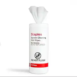 Staples - Screen Cleaning Wipes, 100/Tub (ST61847)