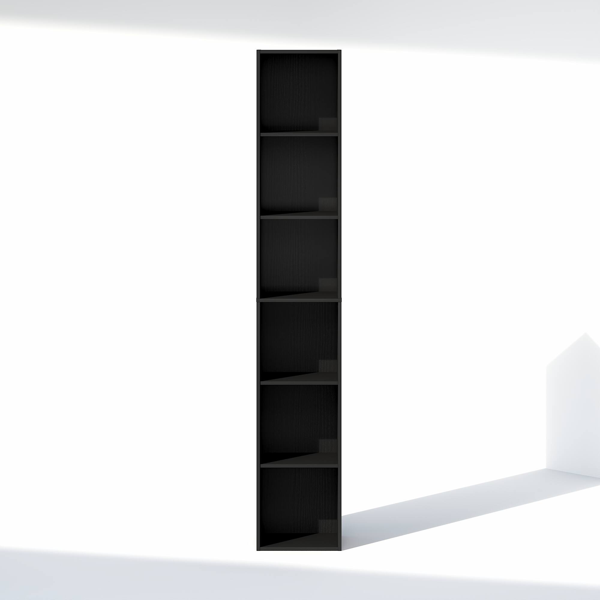 Alt View 5. Furinno - CUBICLE 6-Tier Closet Organizers and Storage, Closet Organizer, Closet Storage, for Wardrobe, Bedroom, Living Room - Blackwood.