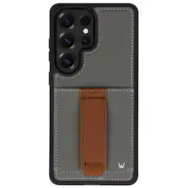 Walli Cases - Samsung S26 Ultra Phone Case with Wallet and Finger Strap - Steel Grey