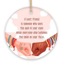 OrnamentallyYou - A Best Friend Sees You Quote Ornament Christmas Gift and Appreciation for BFF - Multi-colored