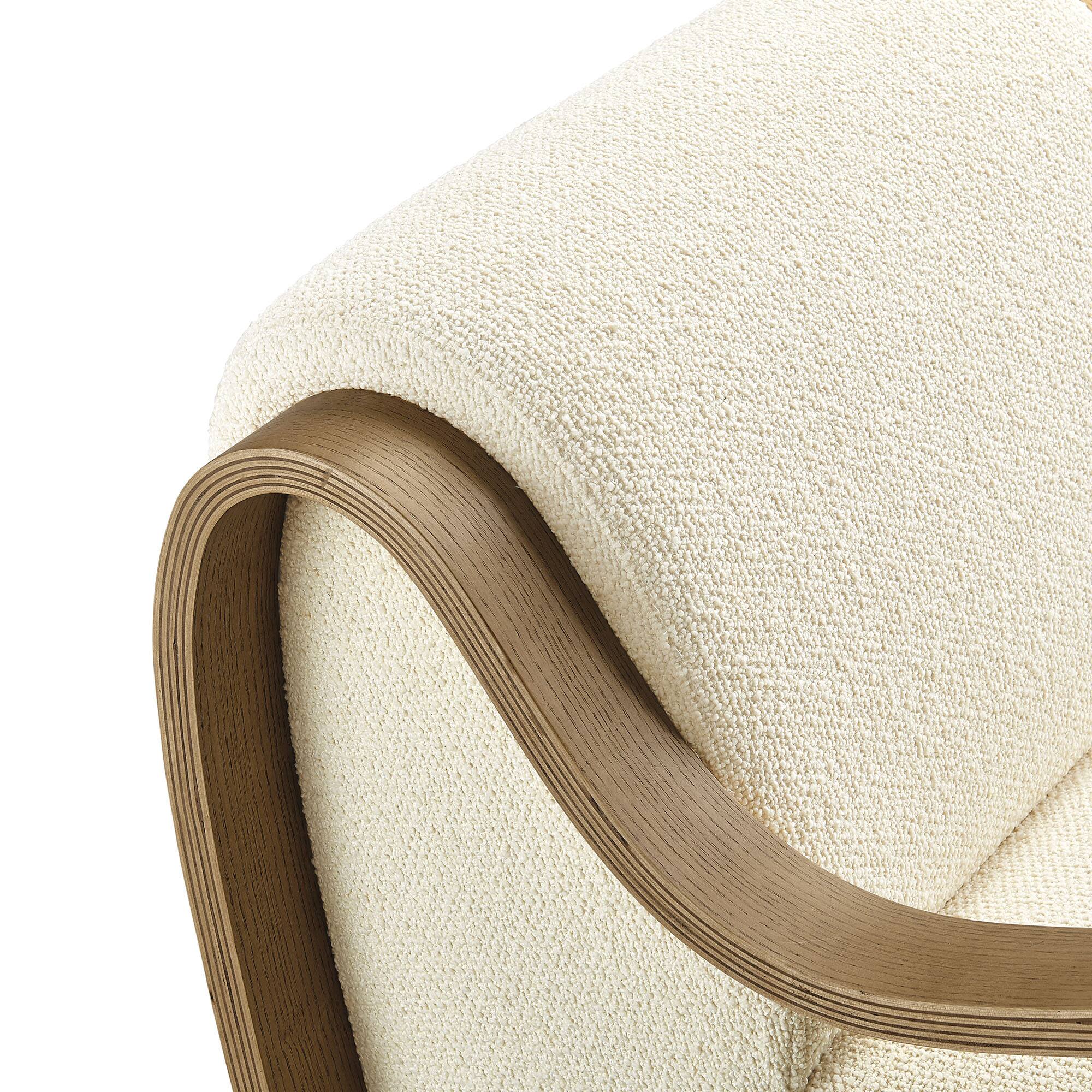 Alt View 5. Modway - Atrium Lattice Boucle Accent Armchair by Modway - Cream.