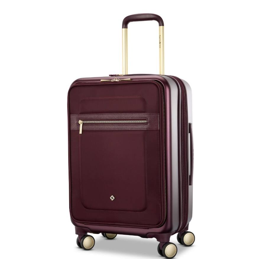 Front. Samsonite - Samsonite Mobile Solution 2 Expandable Carry-On Spinner - MERLOT.