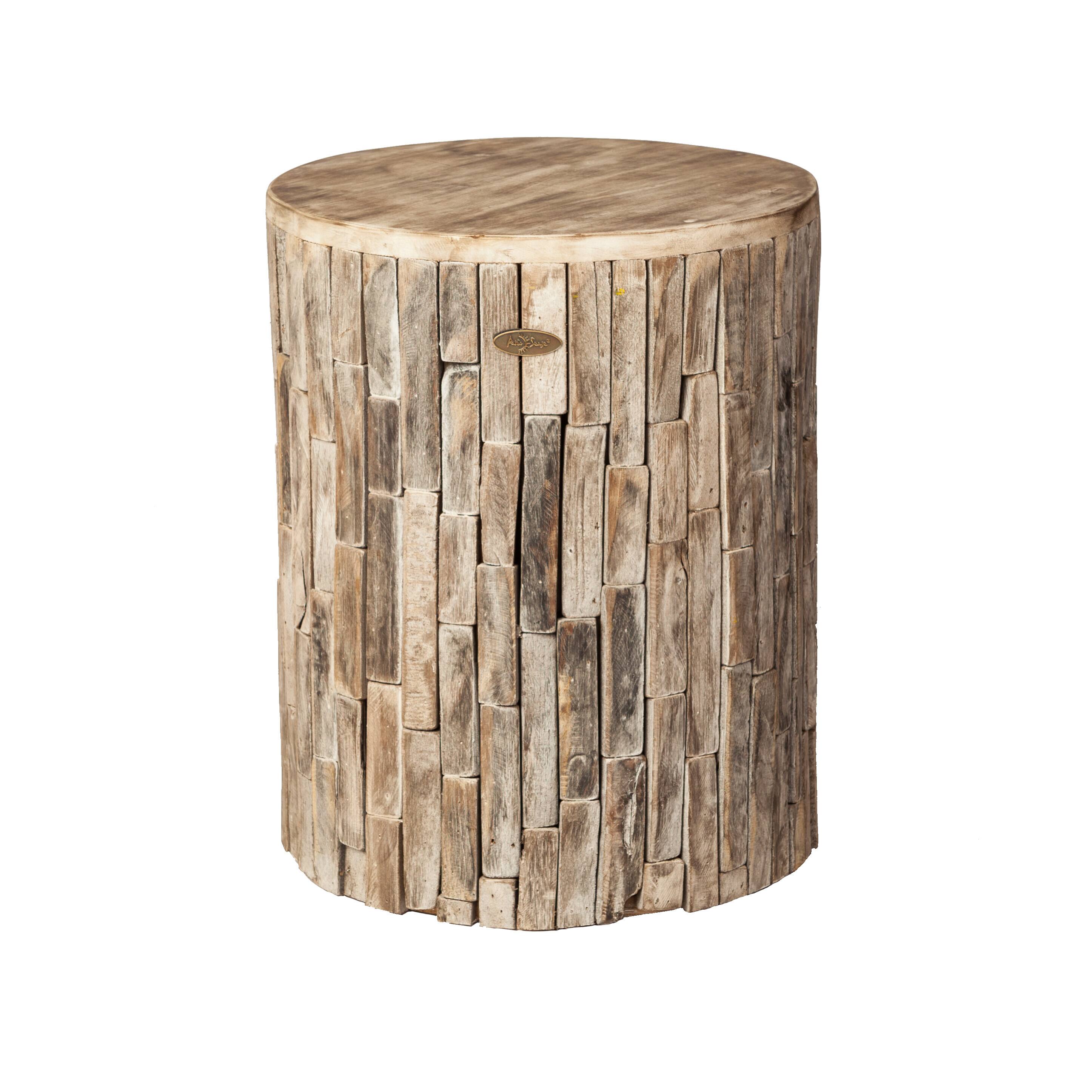 Angle. Patio Sense - Elyse Round Garden Stool.