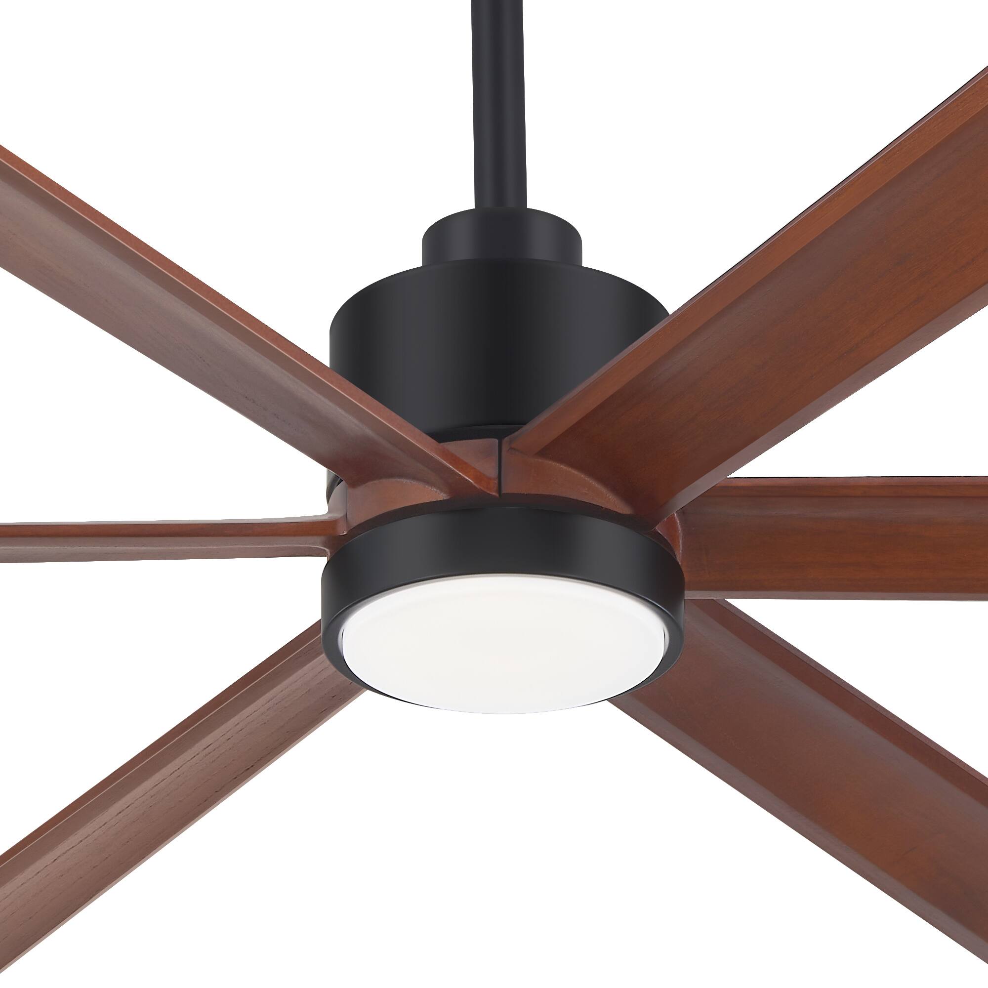 Alt View 10. Breezary - 60" Smart LED Ceiling Fan with Light, Remote & APP Control, 6-Speed, 1/4/8H Timer, 6 Blades, DC Motor - Matte Black.