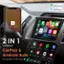 Works with Apple CarPlay & Android Auto. 13:02 HLTE 1. Phone. Music. Apple CarPlay. Maps. Messages. Now Playing. Honda. Podcasts. Audiobooks. 12:32. 2 IN 1. Wireless. Google Maps. YT Music. Spotify. CarPlay & Phone. 31. Android Auto. Exit. Beyond Pod. Calendar. Say goodbye to the cord. iHeartRadio. 14.