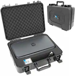 CASEMATIX - Portable Printer Carry Case Compatible with HP Officejet 250 Wireless Mobile Printer, Ink Cartridges and Power Cable