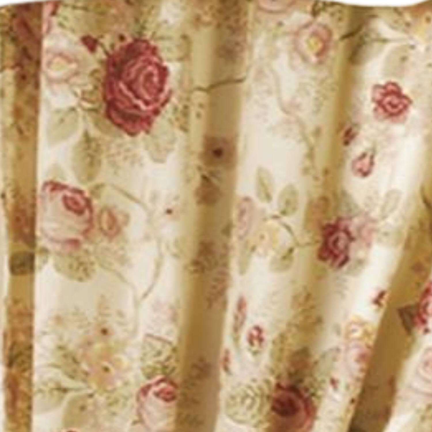 Left. Greenland Home Fashions - Greenland Home Fashion Antique Rose Window Panel Pair - Multi 42x84" - Multi.
