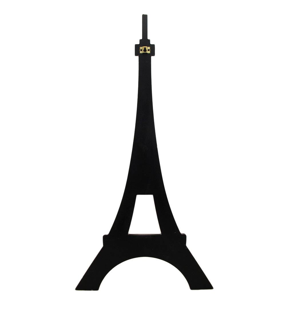 Alt View 2. Zeckos - Eiffel Tower Shaped Decorative Wooden Wall Hook Hanging - Gray.