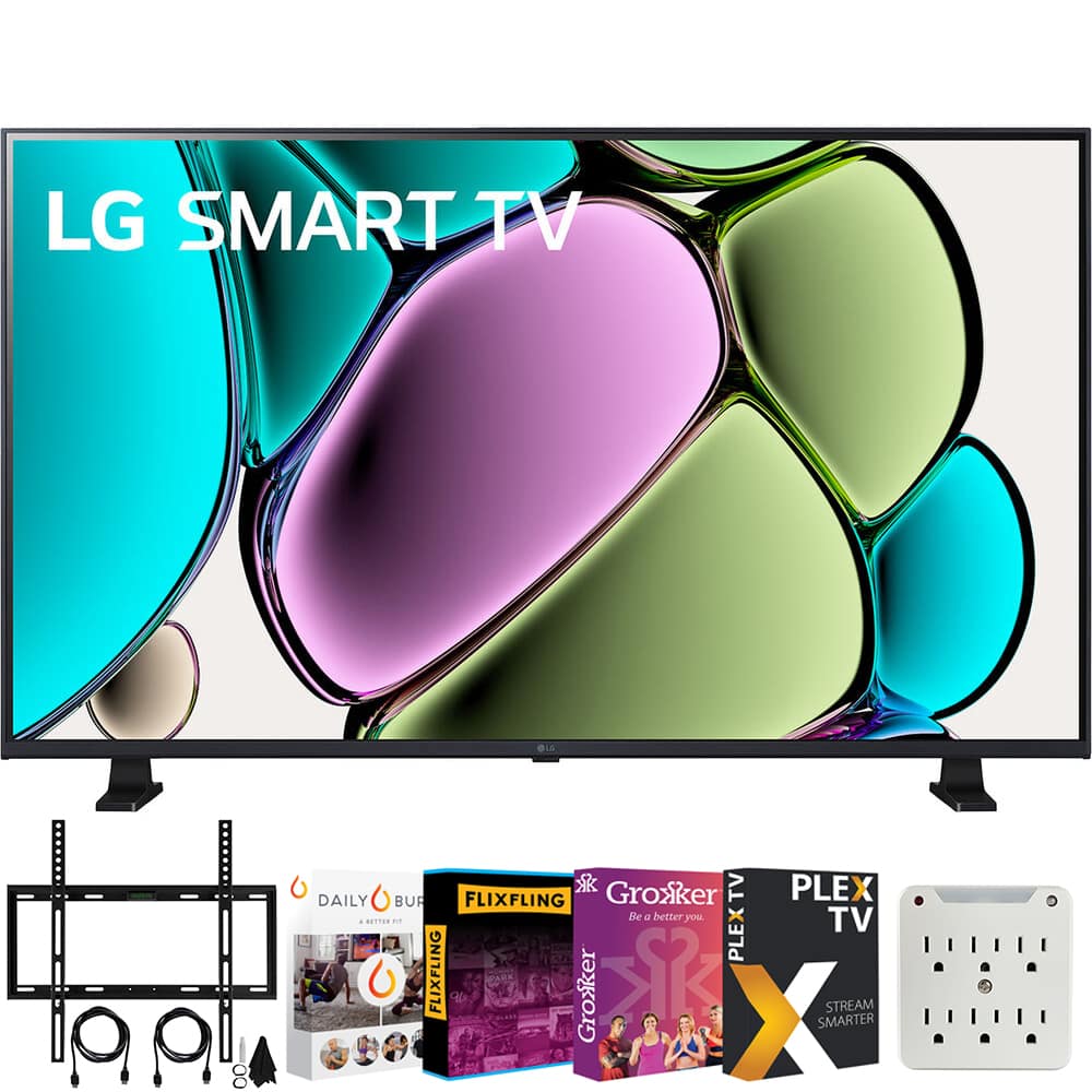 LG - 32" Class LR65 Series LED HD WebOS TV (2024) Bundle w/ Tech Smart USA Premiere Movies Streaming 2020 Digital Download