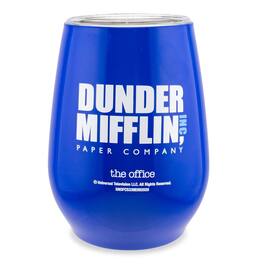 Silver Buffalo - The Office Dunder Mifflin Stainless Steel Tumbler With Lid | Holds 10 Ounces - Blue