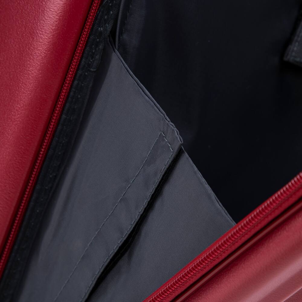 Alt View 3. Ropilly - Ropilly 2 Piece Luggage Set Front Opening 20 Inch Carry On Suitcase with 14 Inch Cosmetic Case Red - Red.