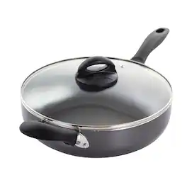 Oster - Clairborne 10.25 Inch Aluminum Sauté Pan with Lid Grey - Charcoal