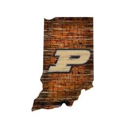 Fan Creations - Purdue Boilermakers 23.5" x 23.5" Distressed State with Logo Sign - Multicolor